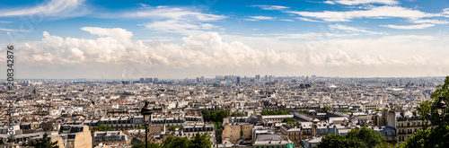 Plakat Panoramiczny widok na Paryż z Montmartre