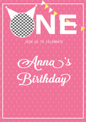 Sticker - 1st Birthday celebration design.