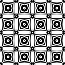 Seamless Geometric Pattern With A Octagons And Rectangles In A Black  - White Colors