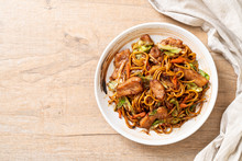 Stir-fried Yakisoba Noodle With Pork