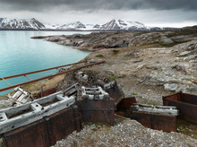 Norway, Spitsbergen, Longyearbyen, Old Remains Of Coal Mine, Transport Cart