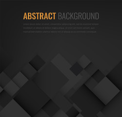 Wall Mural - Abstract background with black squares. Business design template. Vector