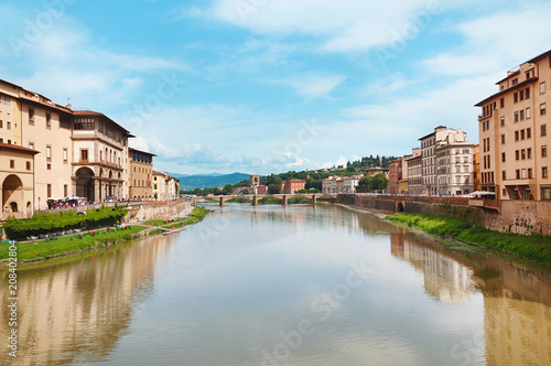 Plakat Ponte alle Grazie średniowieczny most na rzece Arno