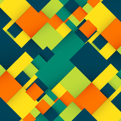 Wall Mural - Abstract background with colorful squares. Business design template. Vector