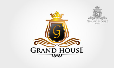 Grand House royal professional crest logo or classic logo template suitable for any kind of business. All image in vector format.