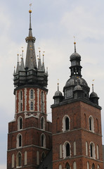 Wall Mural - Krakow in Poland towers of the church of Santa Maria