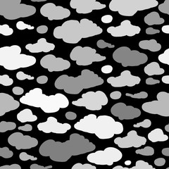 Poster - Clouds background, seamless pattern for your design