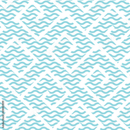 Abstract modern meander sty...