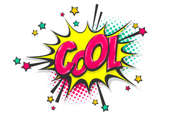 Wall Mural - cool pop art comic book text speech bubble