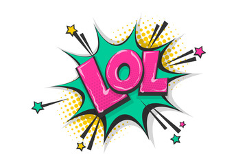 Wall Mural - pop art comic book text speech bubble