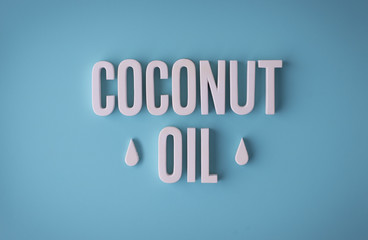 Coconut oil sign lettering