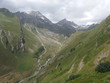 Alpy, Włochy, Tour du Mont Blanc, po drodze ze schroniska Rif. Frassati do La Salle - góry i rzeki schodzące w doliny