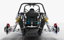 The Frame Frame Of The Sports Car Is A Buggy With The Basic Design Elements Of The Suspension And The Pilot's Seat.