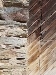 Wall Mural - Stones wall and wooden rustic door