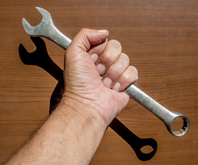 Wrench in hand