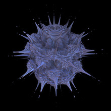 A Fractal 3d Object Which Reminds An Snowflake Or A Crystal. 3D Render