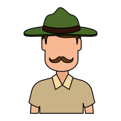 Poster - Canadian Ranger avatar character vector illustration design