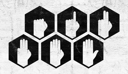 Poster - hands counting symbol