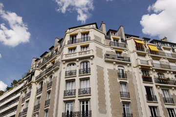 Poster - Immeuble ancien du quartier d'Auteuil à Paris