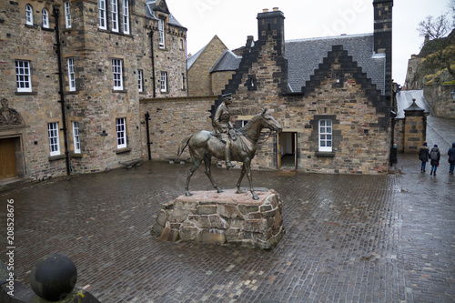 Plakat Edynburg Szkocja, Statua Earl Haig