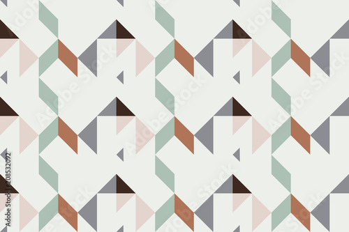 Fotografie, Obraz Geo seamless pattern, geometrical ornament, seamless fabric print, vintage print