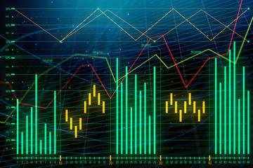 Glowing forex chart texture