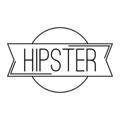 Canvas Print - Abstract hipster label