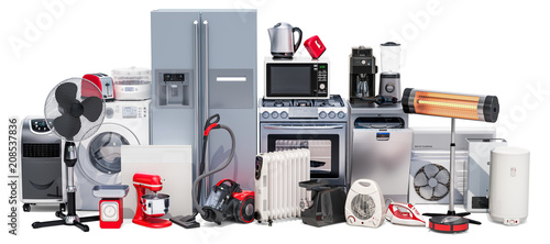 Fotografía Set of kitchen and household appliances. 3D rendering