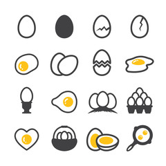 Egg icon set