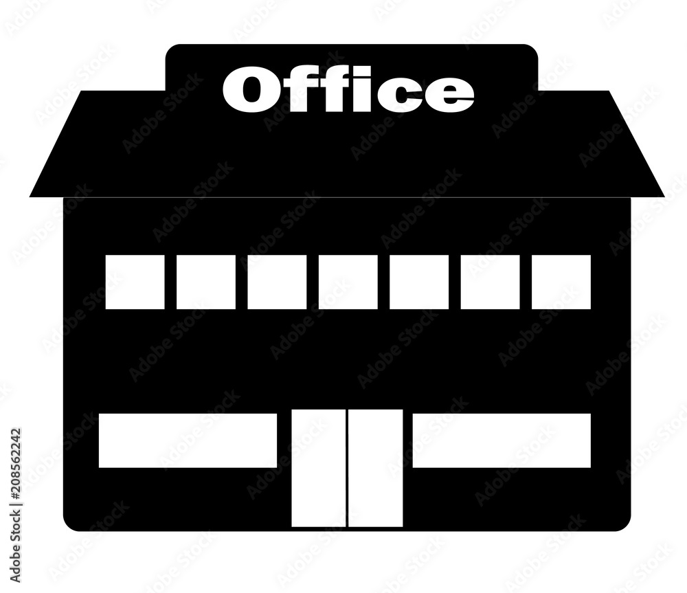 office icon in trendy flat style on white background. office symbol for ...