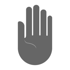 Canvas Print - STOP HAND gesture. TOUCHING symbol. Vector icon