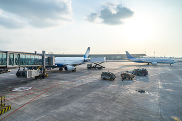 airplane in the airport