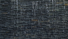 Black Nature Stone With Waterfall Texture