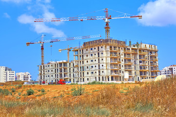 Construction of a residential area.