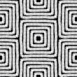© Vtaurus - Geometric seamless background, tribal embroidery pattern, squares motif, screen print texture, black and white seamless embroidery pattern for fabric print,  wrapping paper, desktop, website