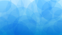Abstract Background Of Translucent Circles In Light Blue Colors