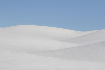 snow covered hills in palouse