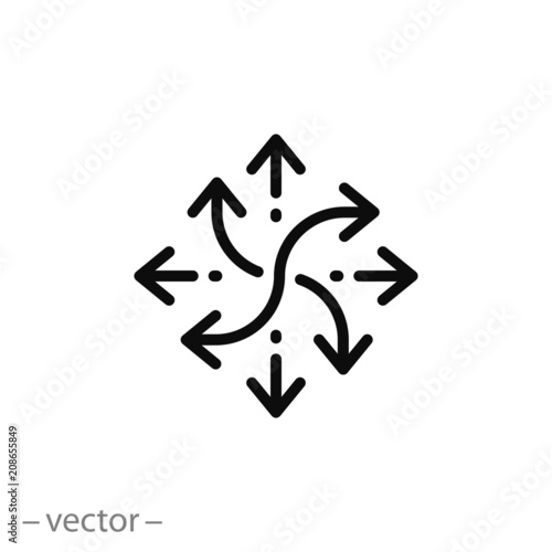 Cuadros en Lienzo versatile icon, line sign - vector illustration eps10