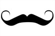 Retro cartoon mustache vector