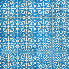  Collection of blue patterns tiles