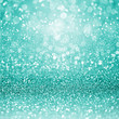 Teal Turquoise and Aqua Glitter Confetti Party Background or Invite
