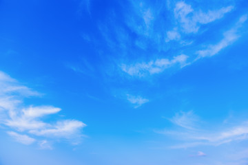 beautiful blue sky with cloud formation background