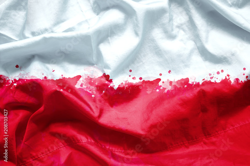  Polska - plakaty   flaga-rzeczypospolitej-polskiej-pedzlem-akwarelowym-na-plotnie-styl-grunge