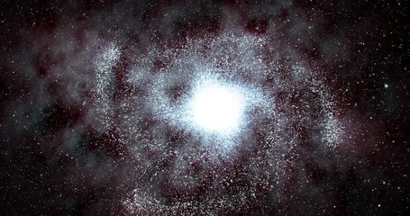 Wall Mural - Spiral galaxy in the universe, 4k abstract background