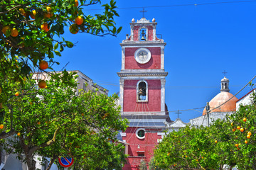 The church Parrocchia SS. Annunziata on Procida Island, Italy