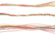 © dule964 - Telecommunication network cables isolated on white background, with clipping path, top view