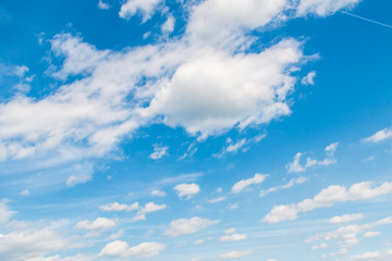 white clouds on a blue sky