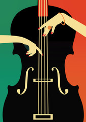 Jazz music festival, poster background.