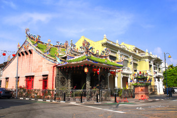 Poster - Entrance in chinese Yap temple, Georgetown, Penang, Malaysia