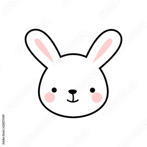 Download Cute Rabbit Face Vector Bunny Icon - Buy this stock vector ...